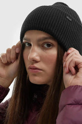 Sustainable Women’s Beanie by 4F – Single-Layer with Wide Turn-Up  Adomoo